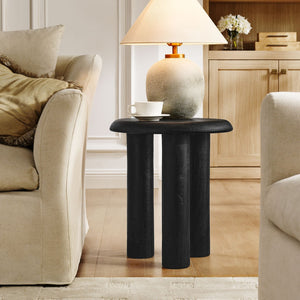 Modway Furniture Mavina Mango Wood Side Table – Modern Accent Piece with Natural Warmth for Your Living Space Black EEI-7284-BLK