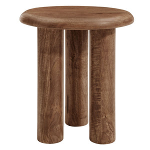 Modway Furniture Mavina Mango Wood Side Table – Modern Accent Piece with Natural Warmth for Your Living Space Walnut EEI-7284-WAL