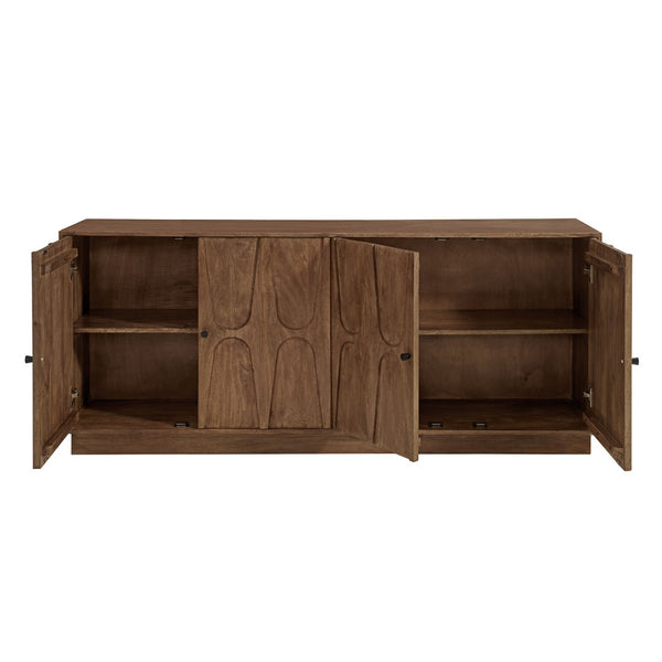 Modway Furniture Veda 72" Mango Wood Sideboard Cabinet - Modern Design, Ample Storage, Perfect for Dining & Living Spaces EEI-7285-WAL