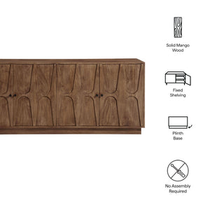 Modway Furniture Veda 72" Mango Wood Sideboard Cabinet - Modern Design, Ample Storage, Perfect for Dining & Living Spaces EEI-7285-WAL