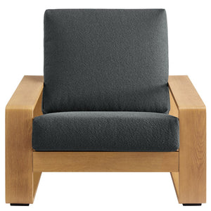 Modway Furniture Lirienne Outdoor Patio Armchair Set of 2 - Stylish Aluminum Frames with Plush Cushions for Comfort Charcoal Natural EEI-7305-CHA-NAT