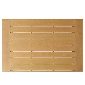 Modway Furniture Lirienne 2-Piece Outdoor Patio Aluminum Faux Wood Furniture Set for Stylish Comfort & Durability Ivory Natural EEI-7304-IVO-NAT