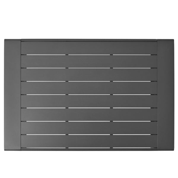 Modway Furniture Lirienne Outdoor Coffee Table - Modern Aluminum Design, Durable Slatted Top for Patios & Decks EEI-7303-GRY