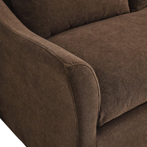 Modway Furniture Somerset Slipcovered Three Seat Sofa with Bench Cushion and Curved Arms for Living Room Cocoa EEI-7310-COA
