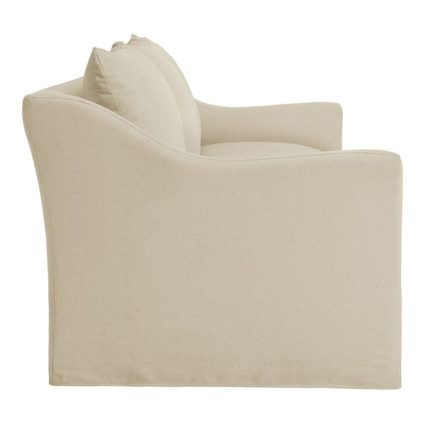 Modway Furniture Somerset Slipcovered Three Seat Sofa with Bench Cushion and Curved Arms for Living Room Linen EEI-7310-LIN