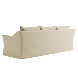 Modway Furniture Somerset Slipcovered Three Seat Sofa with Bench Cushion and Curved Arms for Living Room Linen EEI-7310-LIN