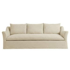 Modway Furniture Somerset Slipcovered Three Seat Sofa with Bench Cushion and Curved Arms for Living Room Linen EEI-7310-LIN