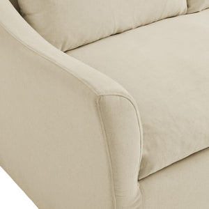 Modway Furniture Somerset Slipcovered Three Seat Sofa with Bench Cushion and Curved Arms for Living Room Linen EEI-7310-LIN