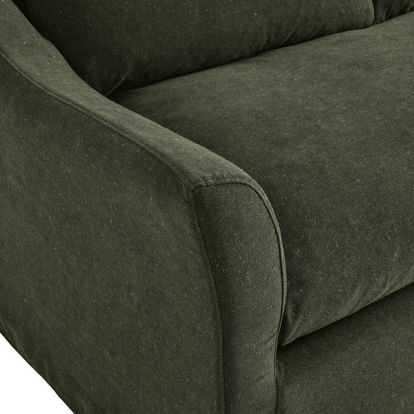 Modway Furniture Somerset Slipcovered Three Seat Sofa with Bench Cushion and Curved Arms for Living Room Sage EEI-7310-SGE