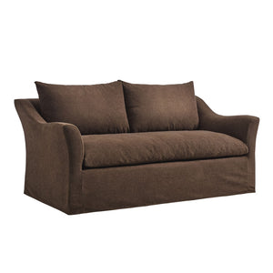 Modway Furniture Somerset Slipcovered Two Seat Sofa with Curved Arms and Natural Woven Fabric Cocoa EEI-7311-COA