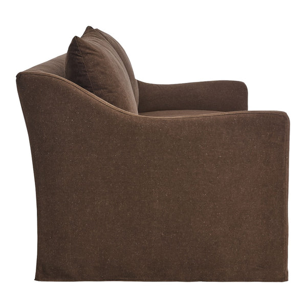 Modway Furniture Somerset Slipcovered Two Seat Sofa with Curved Arms and Natural Woven Fabric Cocoa EEI-7311-COA