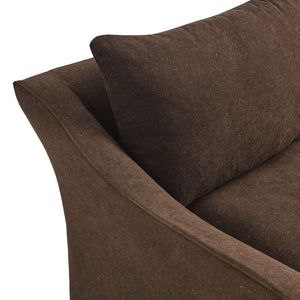 Modway Furniture Somerset Slipcovered Two Seat Sofa with Curved Arms and Natural Woven Fabric Cocoa EEI-7311-COA
