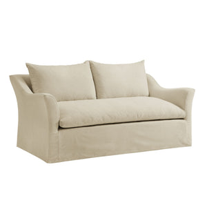 Modway Furniture Somerset Slipcovered Two Seat Sofa with Curved Arms and Natural Woven Fabric Linen EEI-7311-LIN