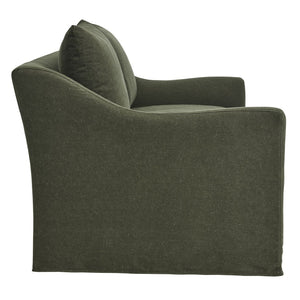 Modway Furniture Somerset Slipcovered Two Seat Sofa with Curved Arms and Natural Woven Fabric Sage EEI-7311-SGE