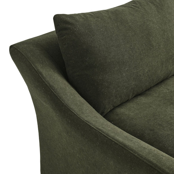 Modway Furniture Somerset Slipcovered Two Seat Sofa with Curved Arms and Natural Woven Fabric Sage EEI-7311-SGE