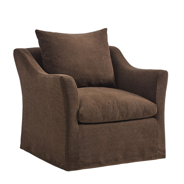 Modway Furniture Somerset Woven Fabric Slipcovered Accent Chair for Modern Farmhouse Living Rooms Cocoa EEI-7312-COA