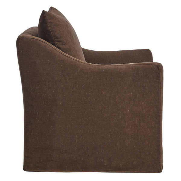 Modway Furniture Somerset Woven Fabric Slipcovered Accent Chair for Modern Farmhouse Living Rooms Cocoa EEI-7312-COA