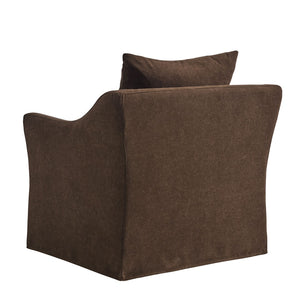 Modway Furniture Somerset Woven Fabric Slipcovered Accent Chair for Modern Farmhouse Living Rooms Cocoa EEI-7312-COA