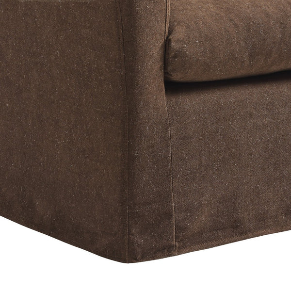 Modway Furniture Somerset Woven Fabric Slipcovered Accent Chair for Modern Farmhouse Living Rooms Cocoa EEI-7312-COA