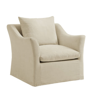 Modway Furniture Somerset Woven Fabric Slipcovered Accent Chair for Modern Farmhouse Living Rooms Linen EEI-7312-LIN