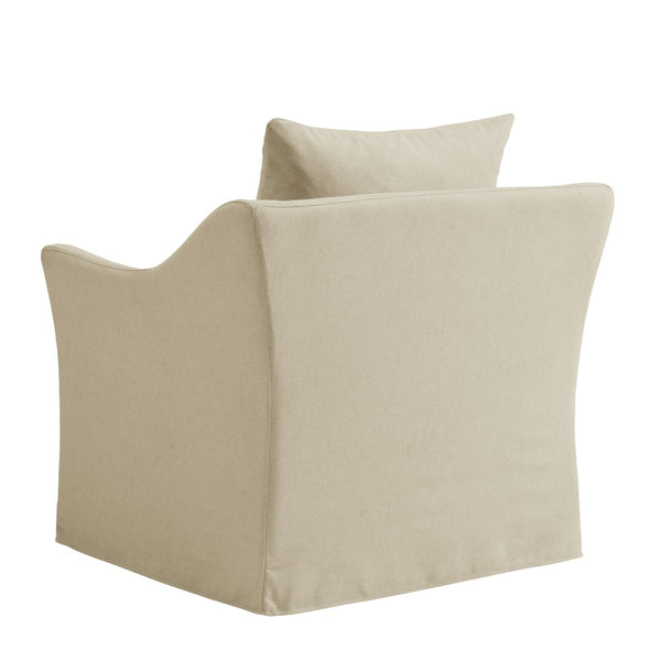 Modway Furniture Somerset Woven Fabric Slipcovered Accent Chair for Modern Farmhouse Living Rooms Linen EEI-7312-LIN