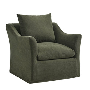 Modway Furniture Somerset Woven Fabric Slipcovered Accent Chair for Modern Farmhouse Living Rooms Sage EEI-7312-SGE