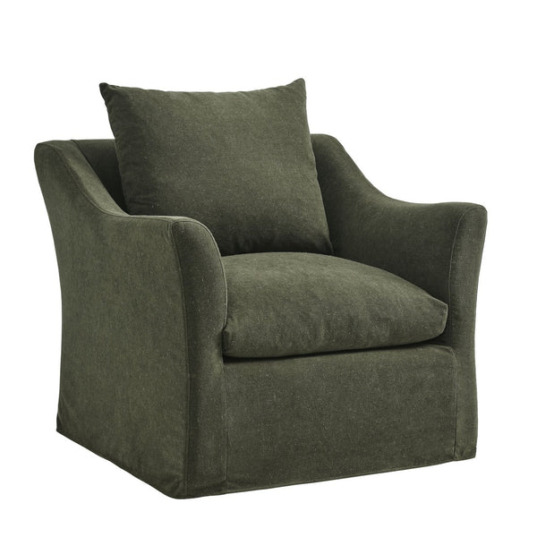 Modway Furniture Somerset Woven Fabric Slipcovered Accent Chair for Modern Farmhouse Living Rooms Sage EEI-7312-SGE