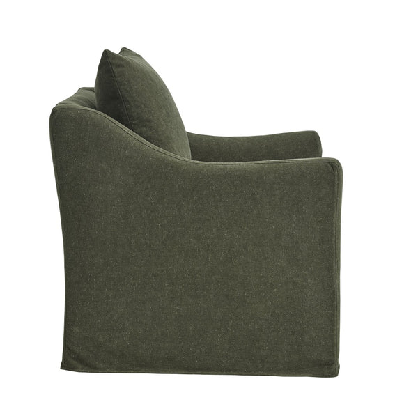 Modway Furniture Somerset Woven Fabric Slipcovered Accent Chair for Modern Farmhouse Living Rooms Sage EEI-7312-SGE