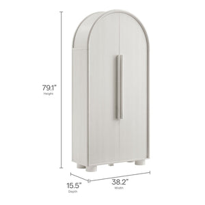 Modway Furniture Bellamy Tall Arched Storage Cabinet - Elegant Contemporary Design for Stylish Organization Solutions Ash EEI-7313-ASH