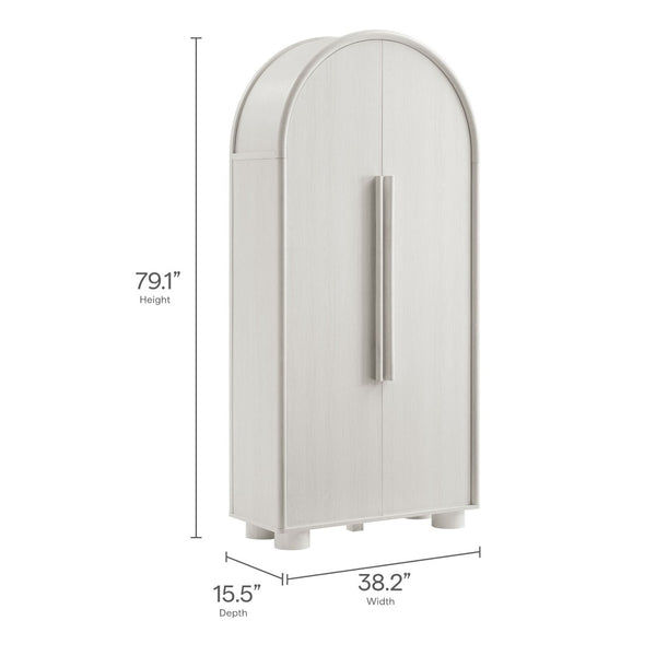 Modway Furniture Bellamy Tall Arched Storage Cabinet - Elegant Contemporary Design for Stylish Organization Solutions Ash EEI-7313-ASH