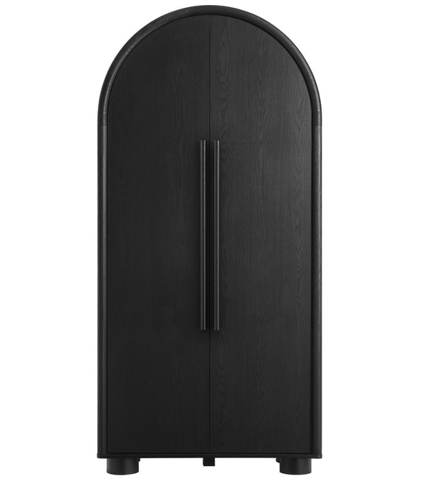 Modway Furniture Bellamy Tall Arched Storage Cabinet - Elegant Contemporary Design for Stylish Organization Solutions Black EEI-7313-BLK
