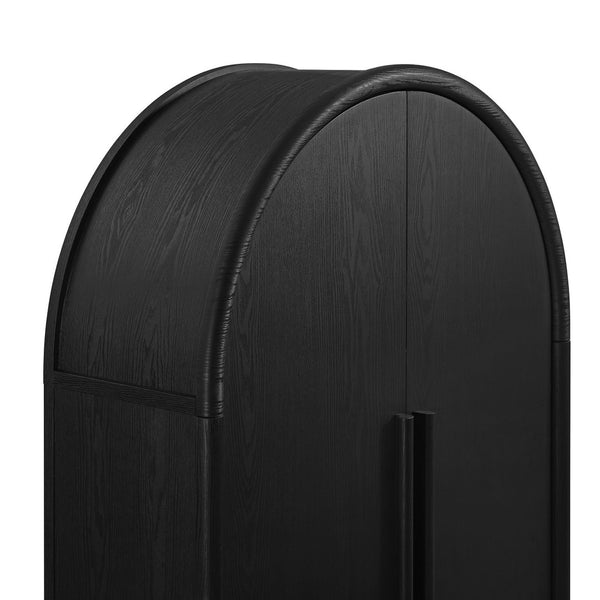 Modway Furniture Bellamy Tall Arched Storage Cabinet - Elegant Contemporary Design for Stylish Organization Solutions Black EEI-7313-BLK