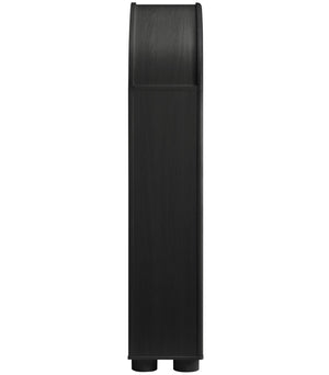 Modway Furniture Bellamy Tall Arched Bookcase with Open Shelving and Soft Close Doors Wood Grain EEI-7314-BLK