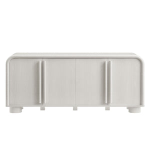 Modway Furniture Bellamy Curved 4-Door Sideboard Cabinet - Modern Ash Finish with Soft-Close Doors & Adjustable Shelf EEI-7315-ASH