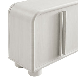Modway Furniture Bellamy Curved 4-Door Sideboard Cabinet - Modern Ash Finish with Soft-Close Doors & Adjustable Shelf EEI-7315-ASH