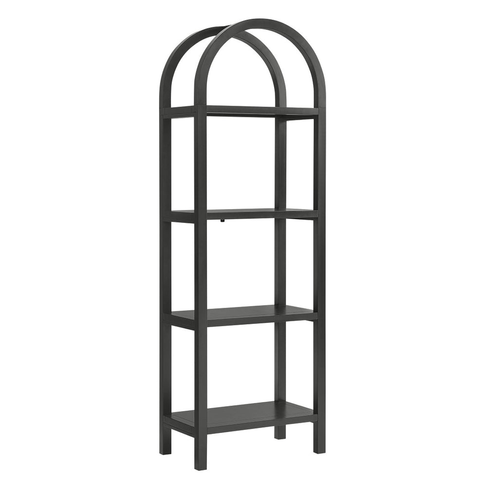 Modway Furniture Vexley 72-Inch Tall Narrow Arched Bookshelf - Modern Minimalist Design for Stunning Home Displays Black EEI-7316-BLK