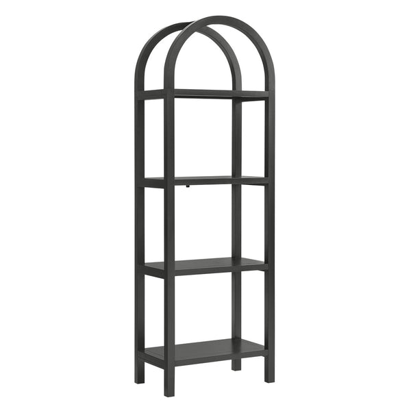 Modway Furniture Vexley 72-Inch Tall Narrow Arched Bookshelf - Modern Minimalist Design for Stunning Home Displays Black EEI-7316-BLK