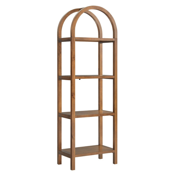 Modway Furniture Vexley 72-Inch Tall Narrow Arched Bookshelf - Modern Minimalist Design for Stunning Home Displays Walnut EEI-7316-WAL