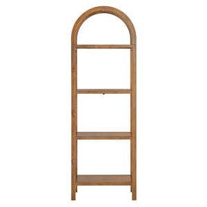 Modway Furniture Vexley 72-Inch Tall Narrow Arched Bookshelf - Modern Minimalist Design for Stunning Home Displays Walnut EEI-7316-WAL