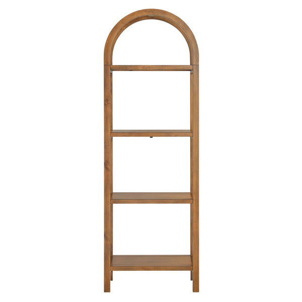 Modway Furniture Vexley 72-Inch Tall Narrow Arched Bookshelf - Modern Minimalist Design for Stunning Home Displays Walnut EEI-7316-WAL