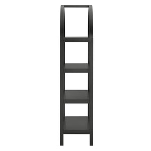 Modway Furniture Vexley 60 Inch Arched Bookshelf - Modern Open-Shelf Design for Stylish Home Display & Organization Black EEI-7317-BLK