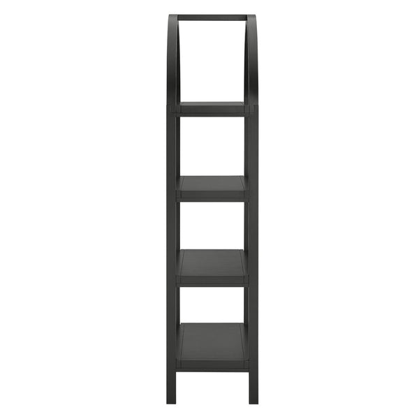 Modway Furniture Vexley 60 Inch Arched Bookshelf - Modern Open-Shelf Design for Stylish Home Display & Organization Black EEI-7317-BLK