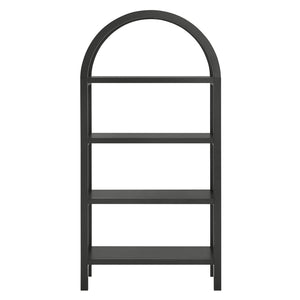 Modway Furniture Vexley 60 Inch Arched Bookshelf - Modern Open-Shelf Design for Stylish Home Display & Organization Black EEI-7317-BLK