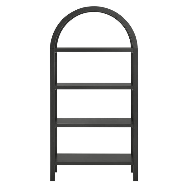 Modway Furniture Vexley 60 Inch Arched Bookshelf - Modern Open-Shelf Design for Stylish Home Display & Organization Black EEI-7317-BLK