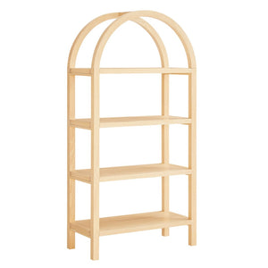 Modway Furniture Vexley 60 Inch Arched Bookshelf - Modern Open-Shelf Design for Stylish Home Display & Organization Natural EEI-7317-NAT