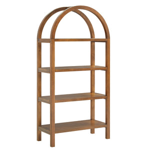 Modway Furniture Vexley 60 Inch Arched Bookshelf - Modern Open-Shelf Design for Stylish Home Display & Organization Walnut EEI-7317-WAL