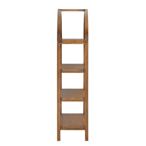 Modway Furniture Vexley 60 Inch Arched Bookshelf - Modern Open-Shelf Design for Stylish Home Display & Organization Walnut EEI-7317-WAL