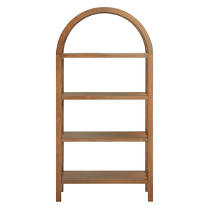 Modway Furniture Vexley 60 Inch Arched Bookshelf - Modern Open-Shelf Design for Stylish Home Display & Organization Walnut EEI-7317-WAL