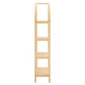 Modway Furniture Vexley 72 Inch Arched Bookshelf - Sculptural Pine Display Unit for Modern Living Spaces and Decor Natural EEI-7318-NAT