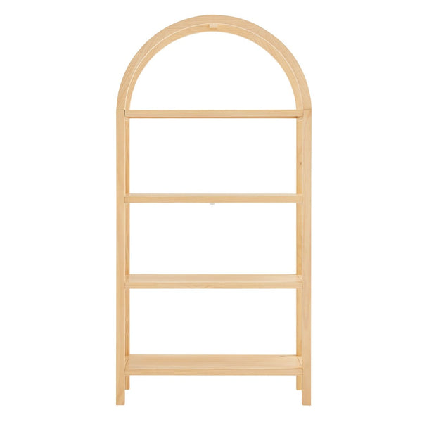 Modway Furniture Vexley 72 Inch Arched Bookshelf - Sculptural Pine Display Unit for Modern Living Spaces and Decor Natural EEI-7318-NAT